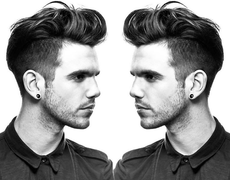 Pompadour-with-Short-Sides